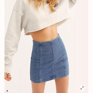 Free People Modern Femme Denim Mini Skirt